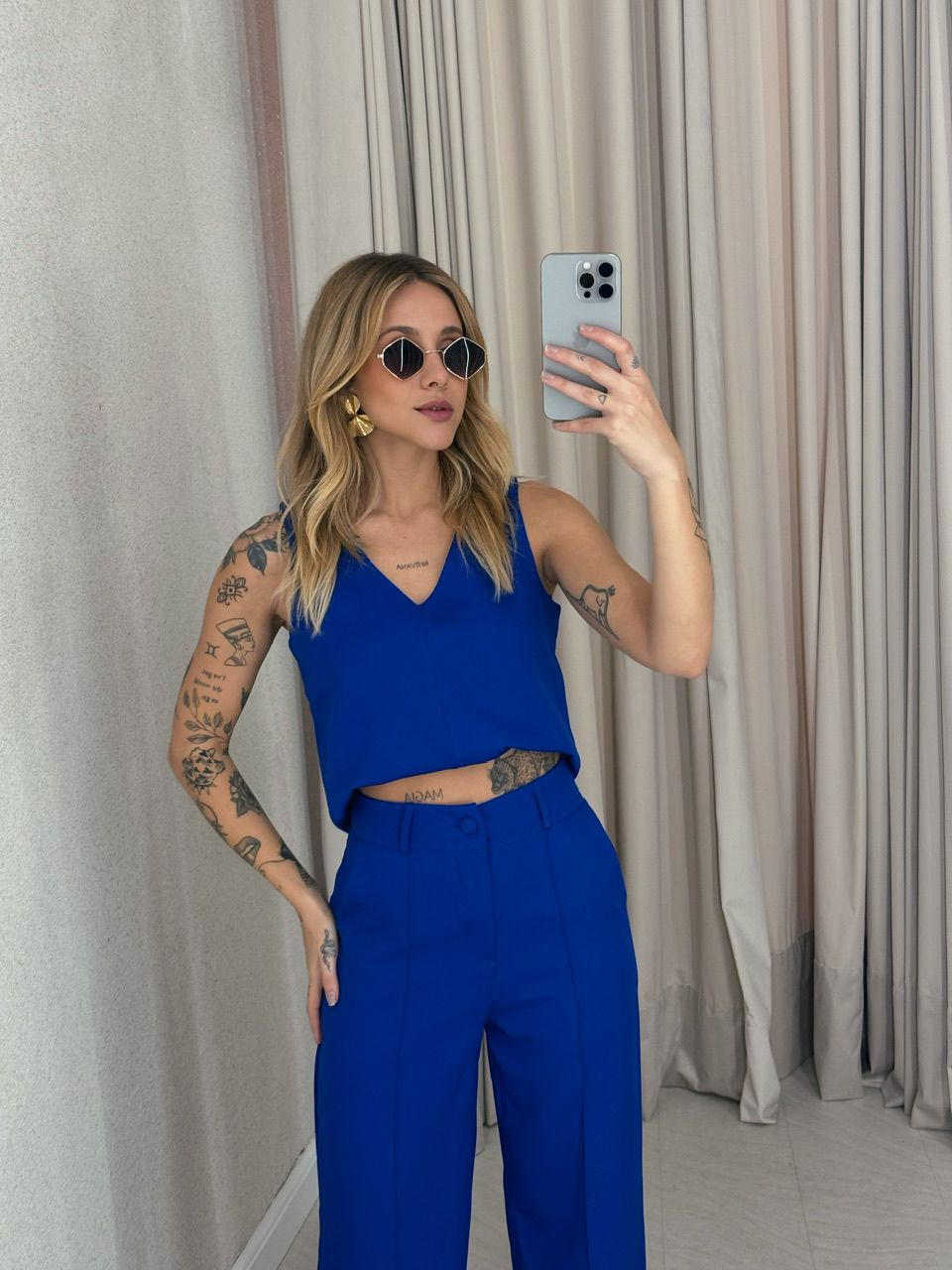 CONJUNTO BRUNA CALÇA AZUL