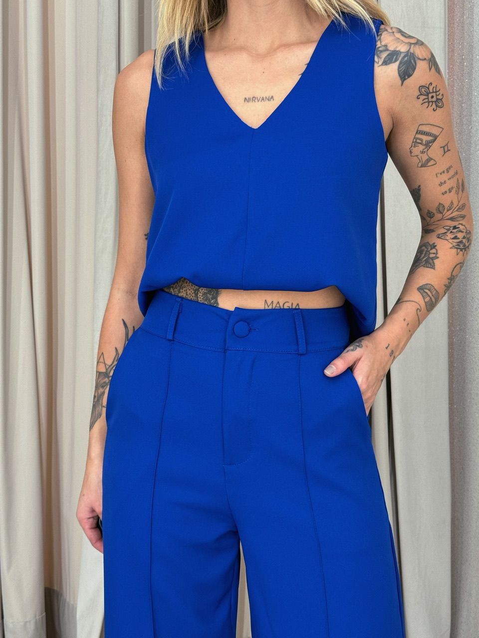 CONJUNTO BRUNA CALÇA AZUL