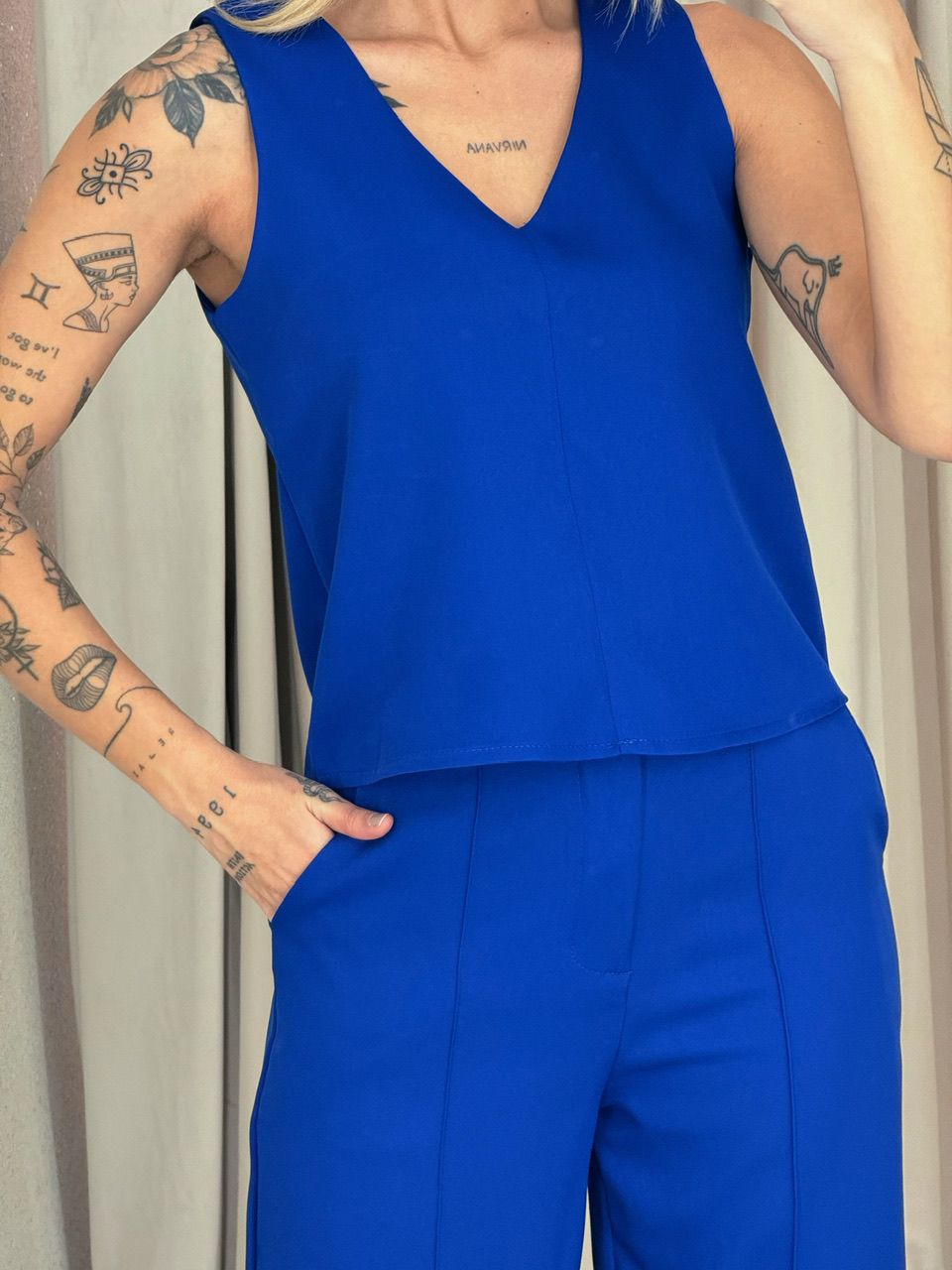 CONJUNTO BRUNA CALÇA AZUL