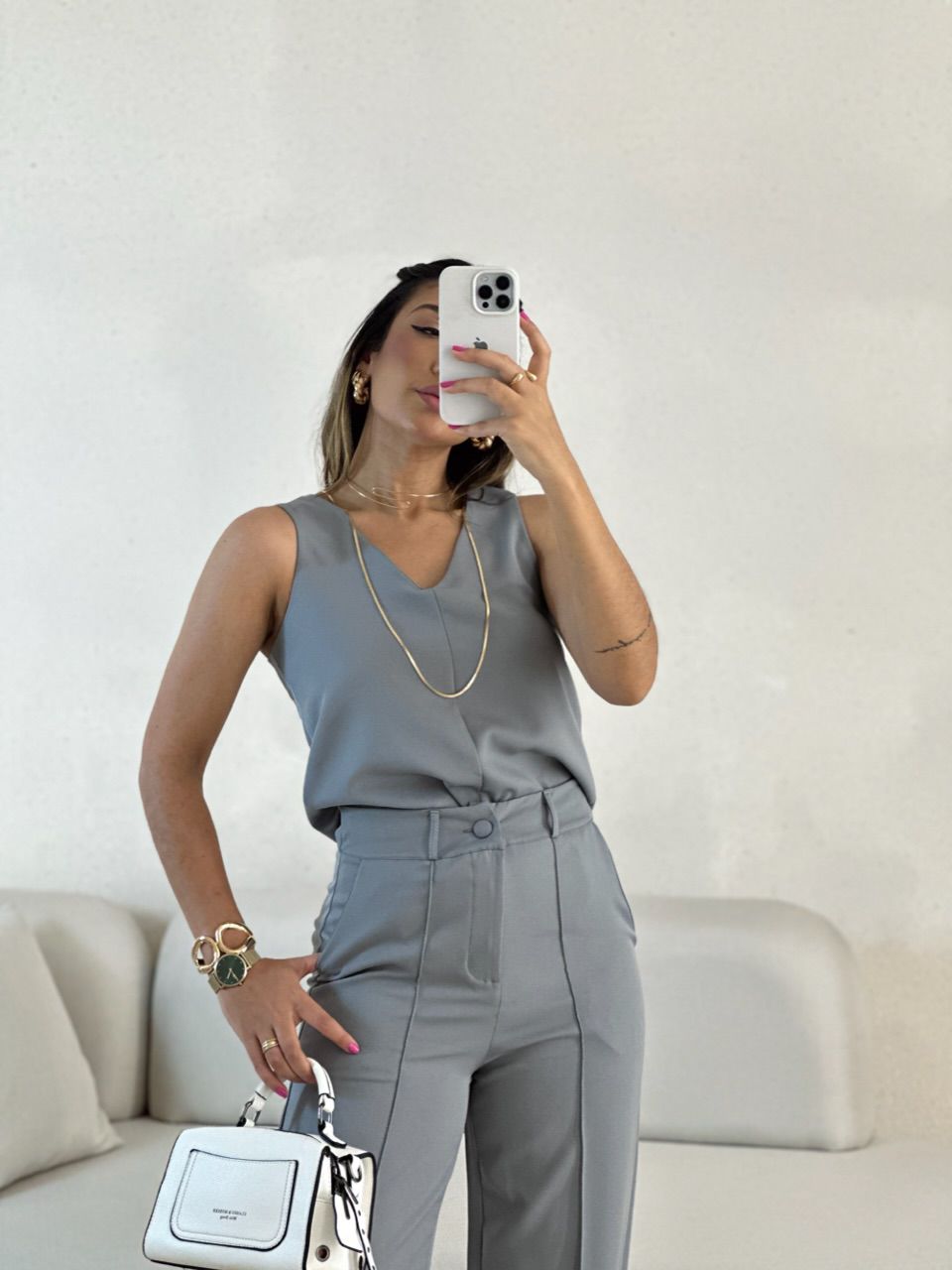CONJUNTO BRUNA CALÇA CINZA