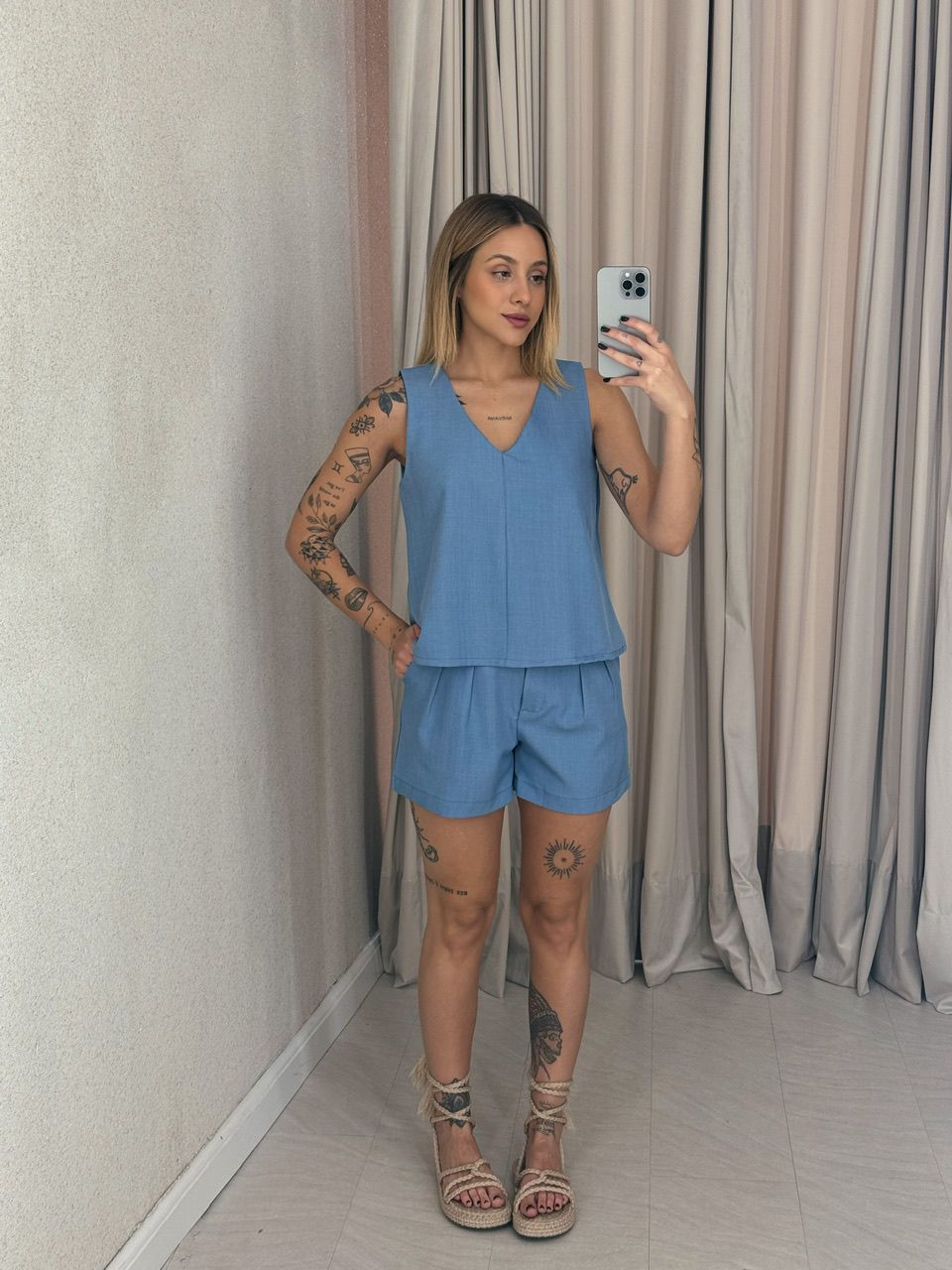 CONJUNTO GIOVANNA SHORT AZUL