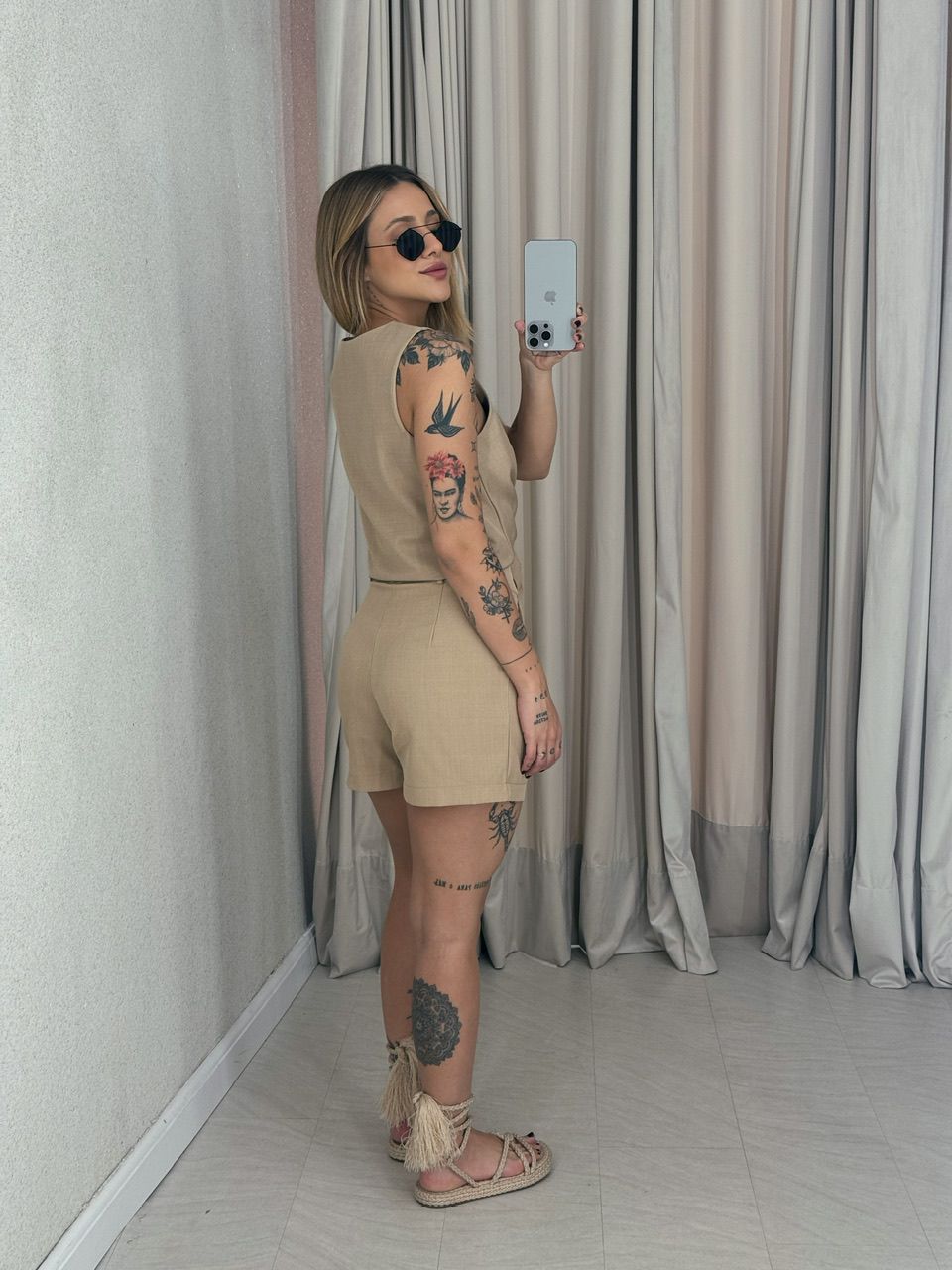 CONJUNTO GIOVANNA SHORT NUDE