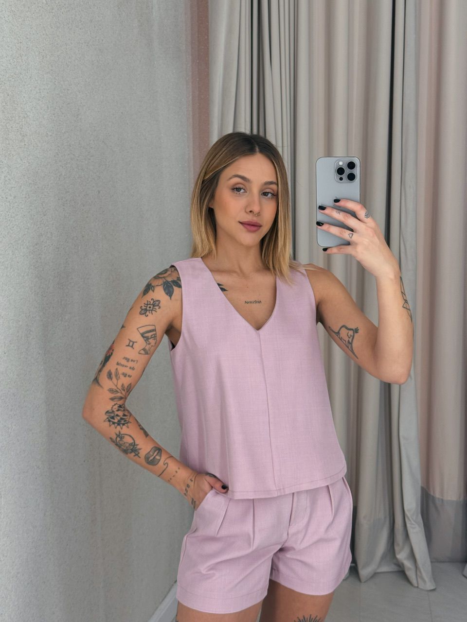 CONJUNTO GIOVANNA SHORT ROSÊ