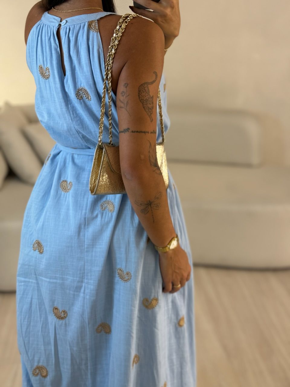 VESTIDO SOL LONGO AZUL