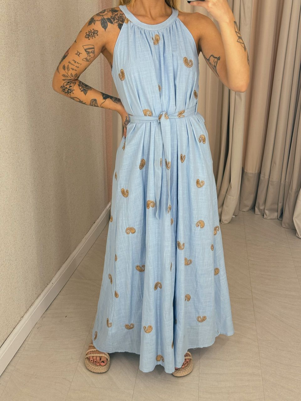 VESTIDO SOL LONGO AZUL