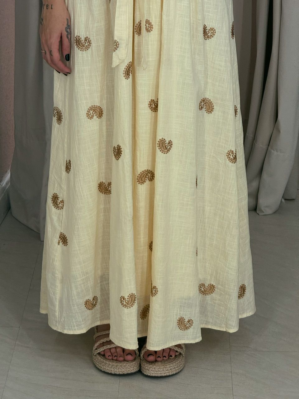 VESTIDO SOL LONGO MARFIM