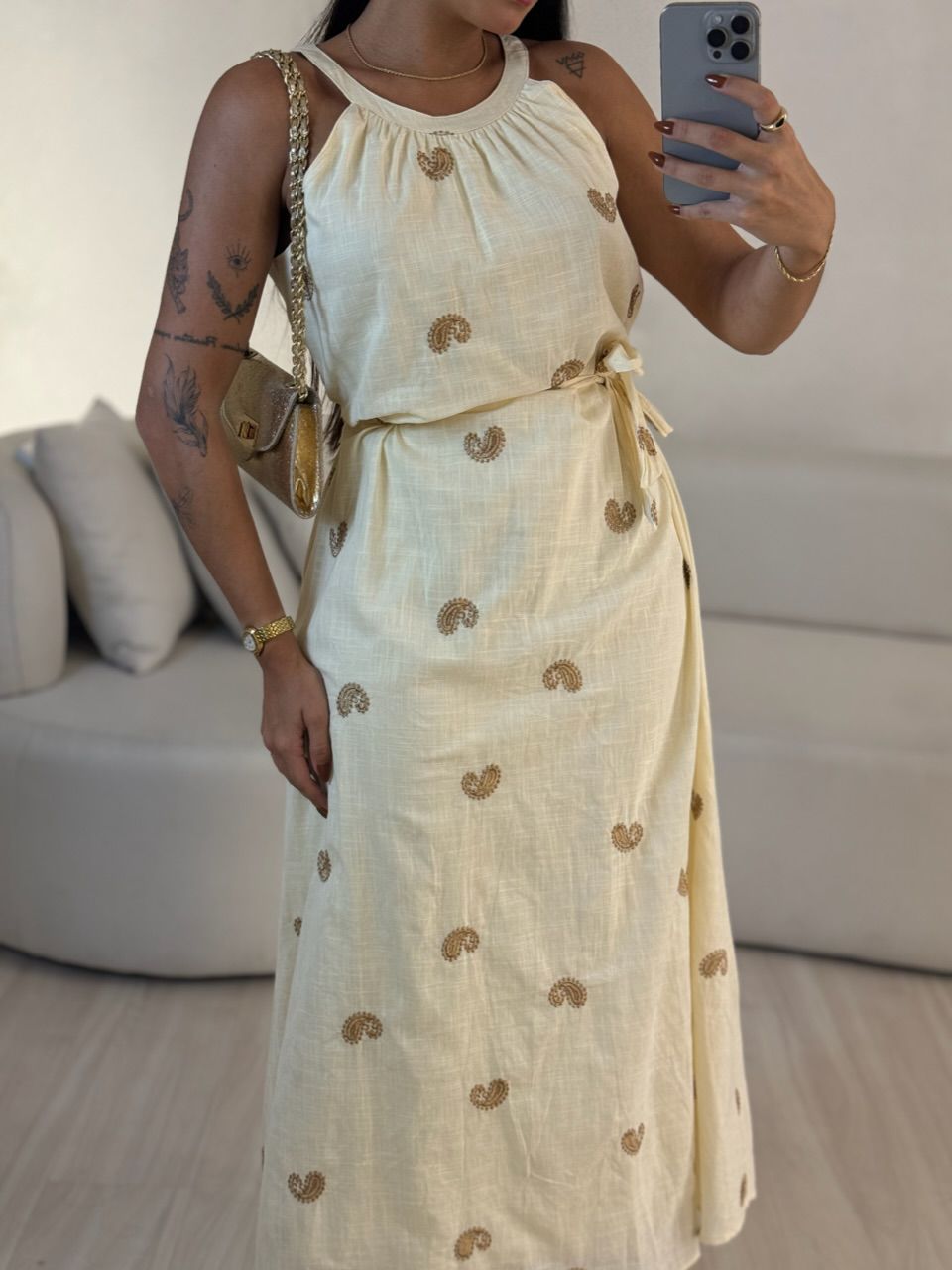 VESTIDO SOL LONGO MARFIM