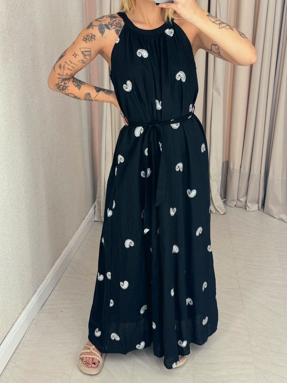 VESTIDO SOL LONGO PRETO