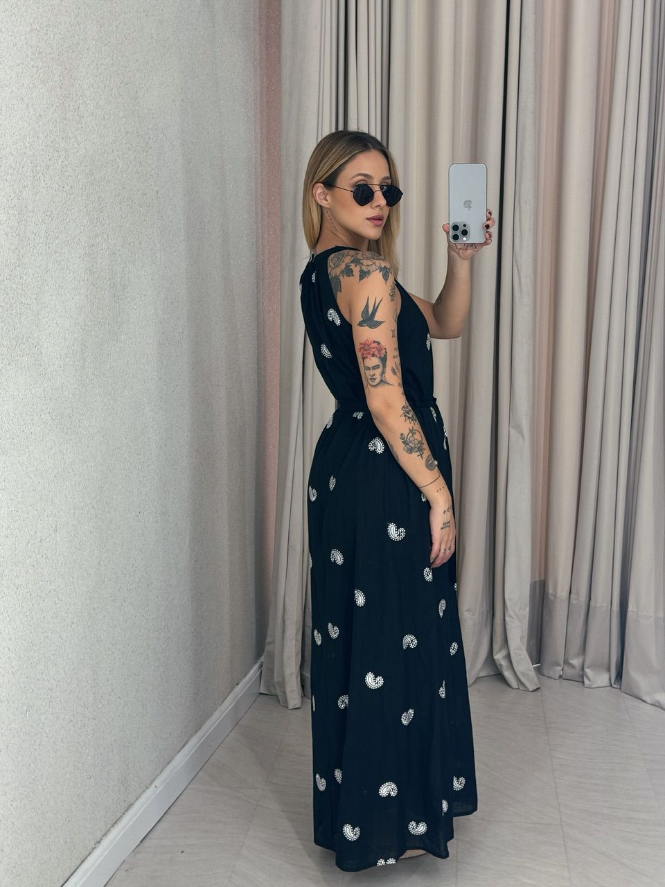 VESTIDO SOL LONGO PRETO