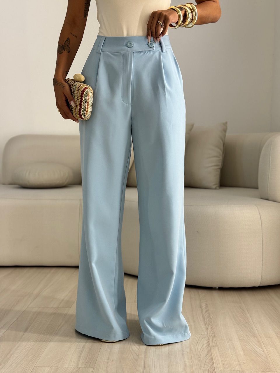 CALÇA ANGELINA PANTALONA BABY BLUE - 0068160365 - CAROLLA FERRARO