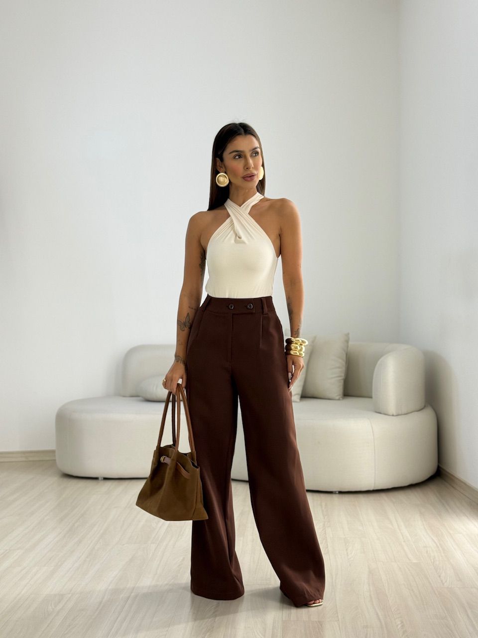 CALÇA ANGELINA PANTALONA CAFÉ