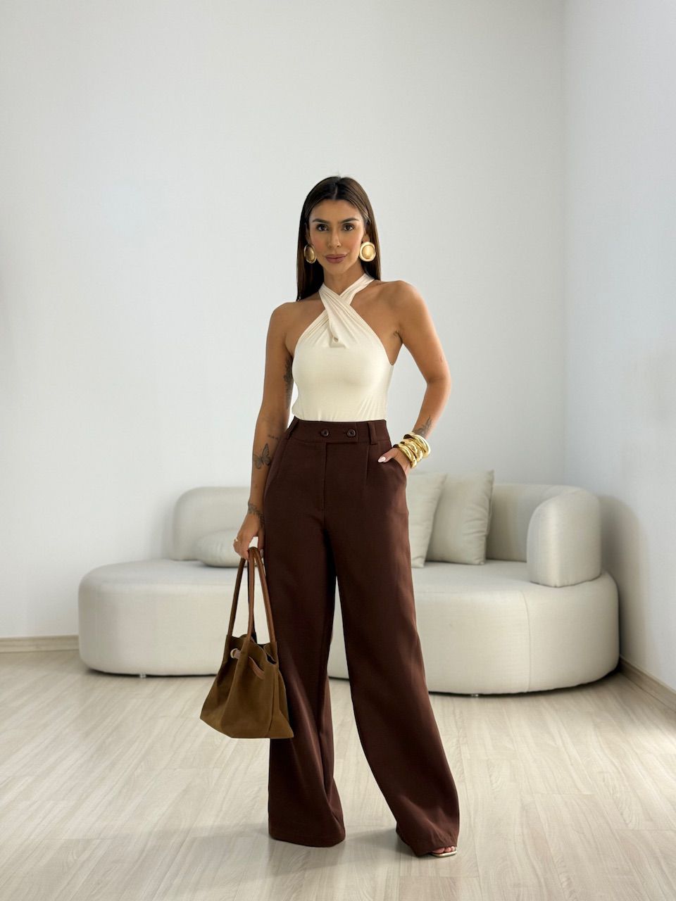 CALÇA ANGELINA PANTALONA CAFÉ
