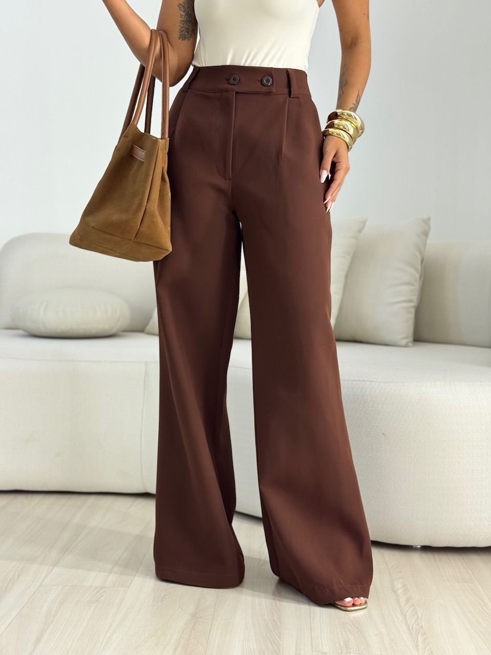 CALÇA ANGELINA PANTALONA CAFÉ
