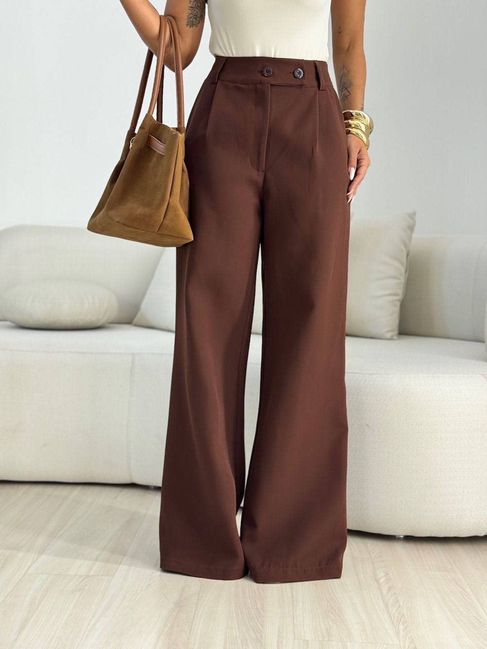 CALÇA ANGELINA PANTALONA CAFÉ