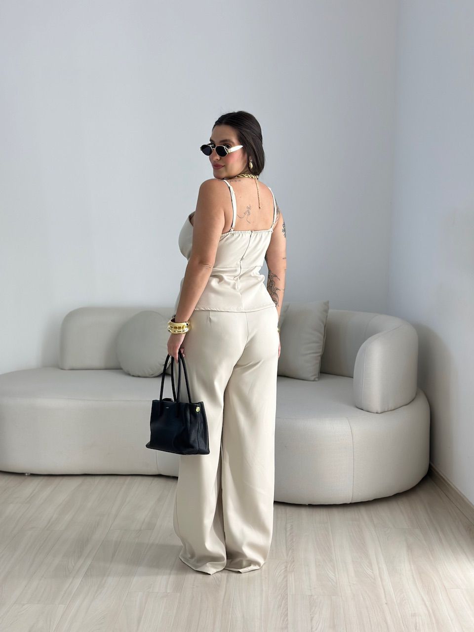 CONJUNTO ANA FLORA CALÇA AREIA