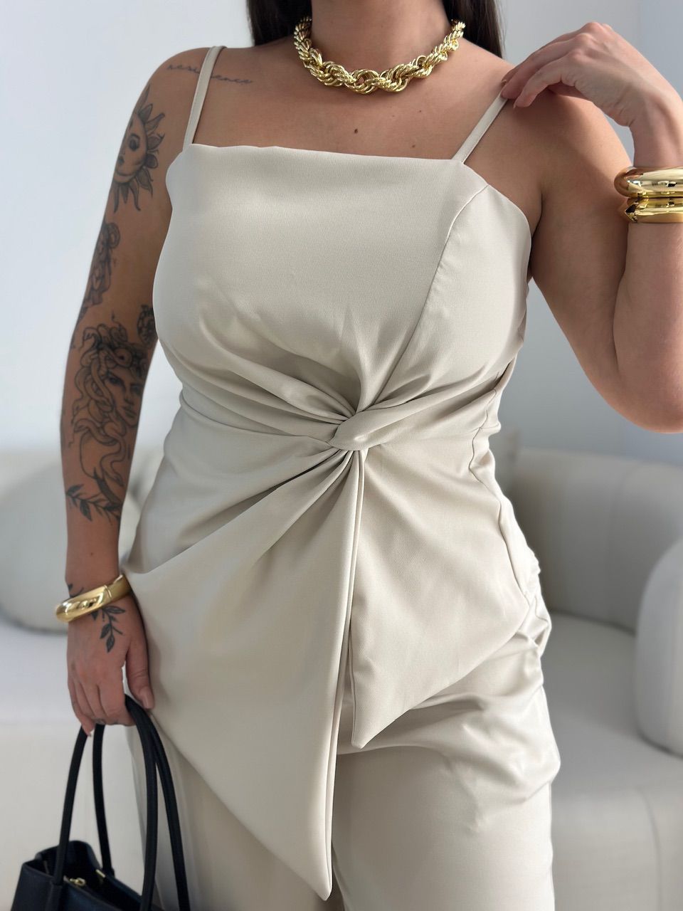 CONJUNTO ANA FLORA CALÇA AREIA
