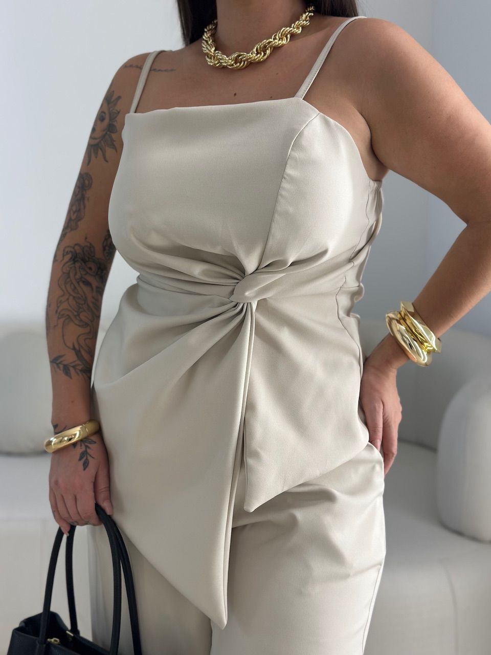 CONJUNTO ANA FLORA CALÇA AREIA