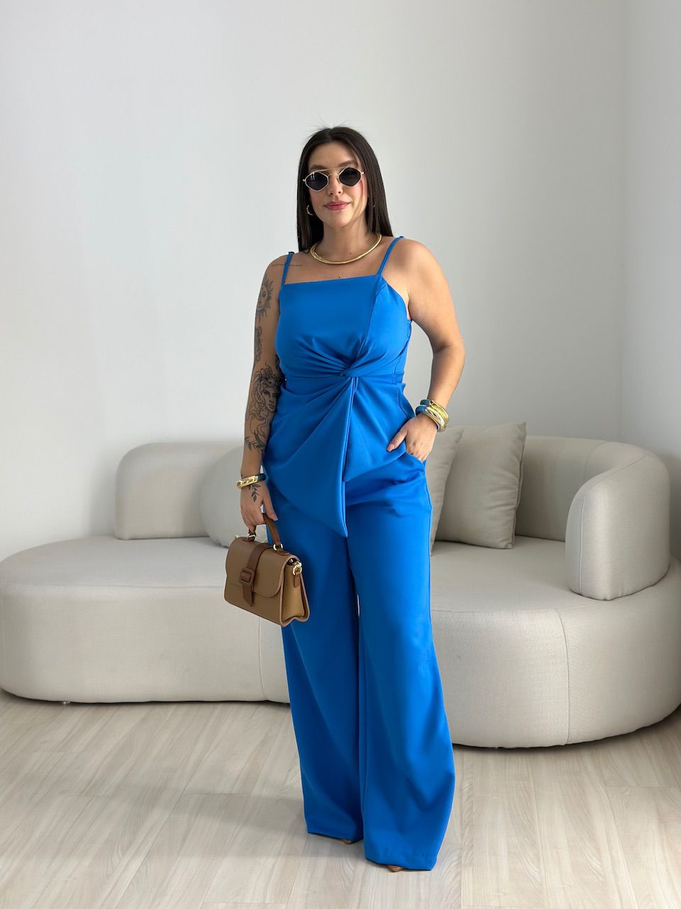 CONJUNTO ANA FLORA CALÇA AZUL - 0068220109 - CAROLLA FERRARO
