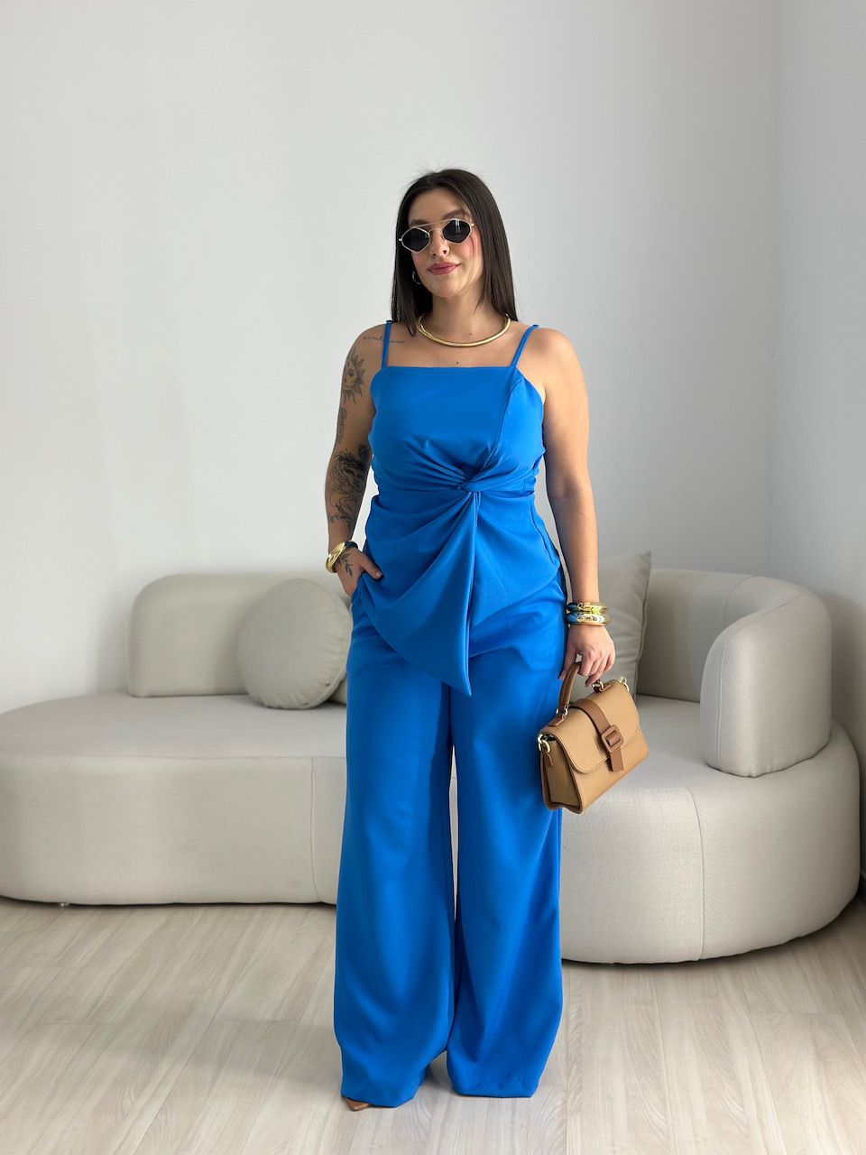 CONJUNTO ANA FLORA CALÇA AZUL