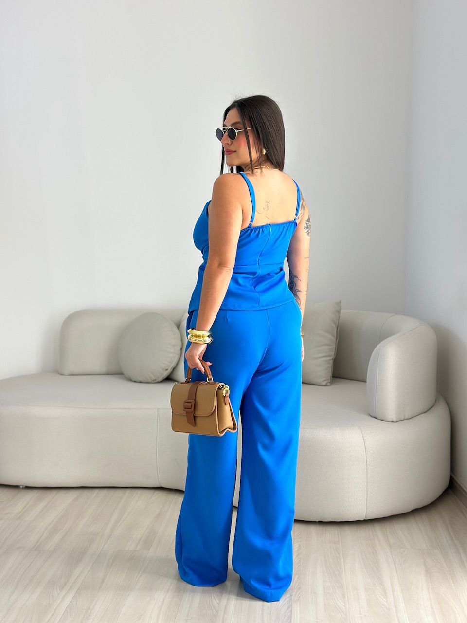 CONJUNTO ANA FLORA CALÇA AZUL