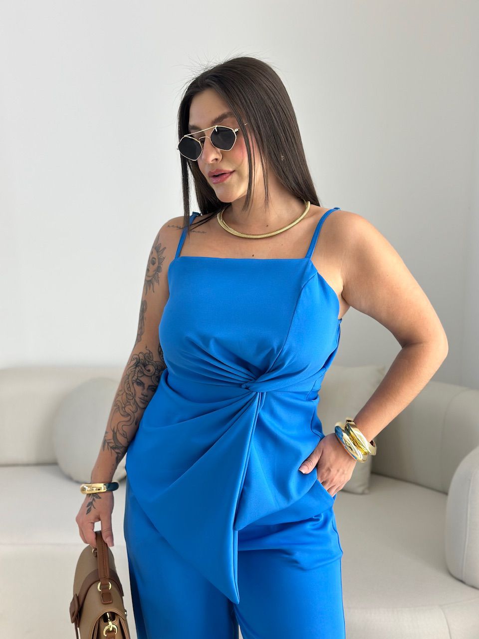 CONJUNTO ANA FLORA CALÇA AZUL