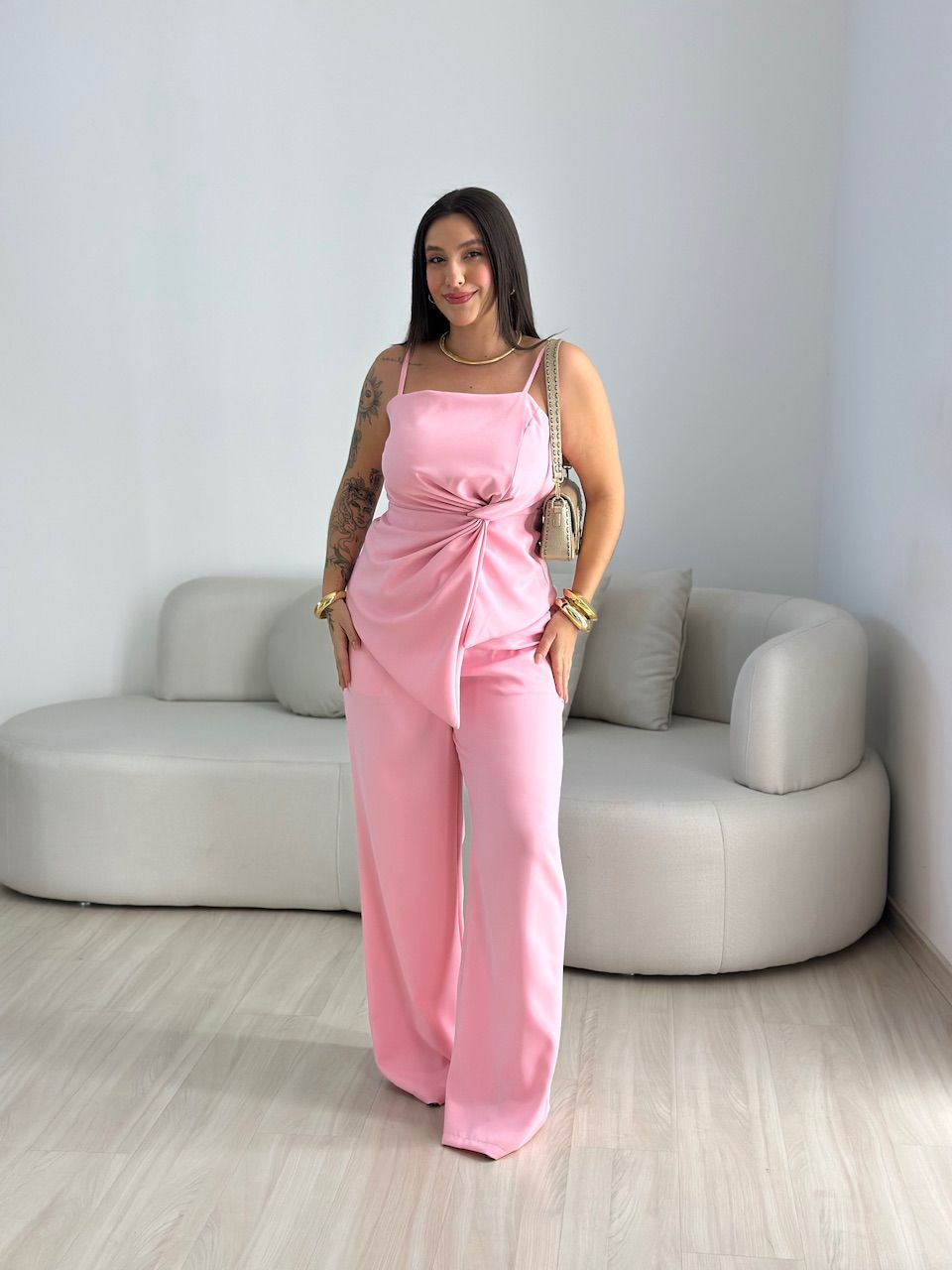 CONJUNTO ANA FLORA CALÇA ROSA - 0068220031 - CAROLLA FERRARO
