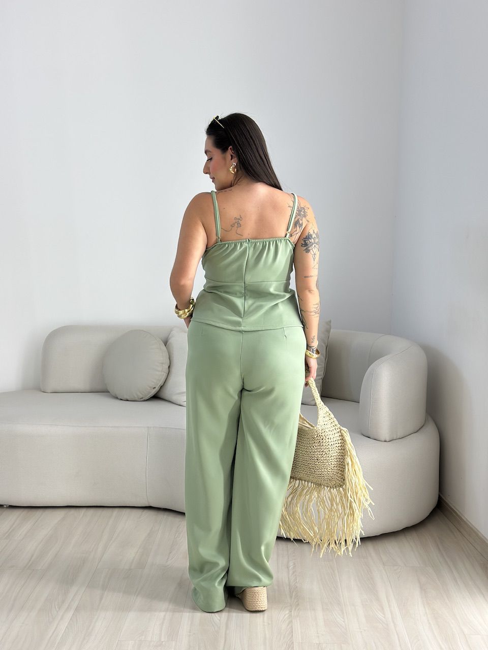 CONJUNTO ANA FLORA CALÇA VERDE