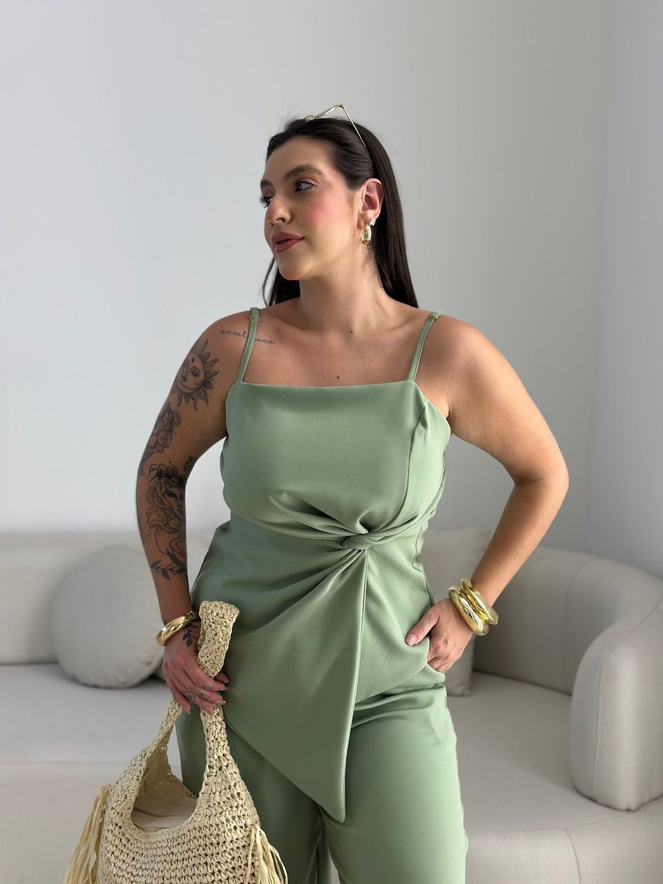 CONJUNTO ANA FLORA CALÇA VERDE