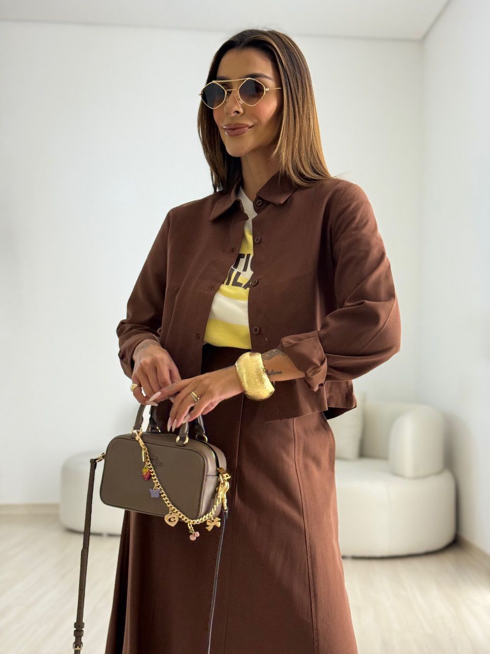 CONJUNTO NADY SAIA MARROM