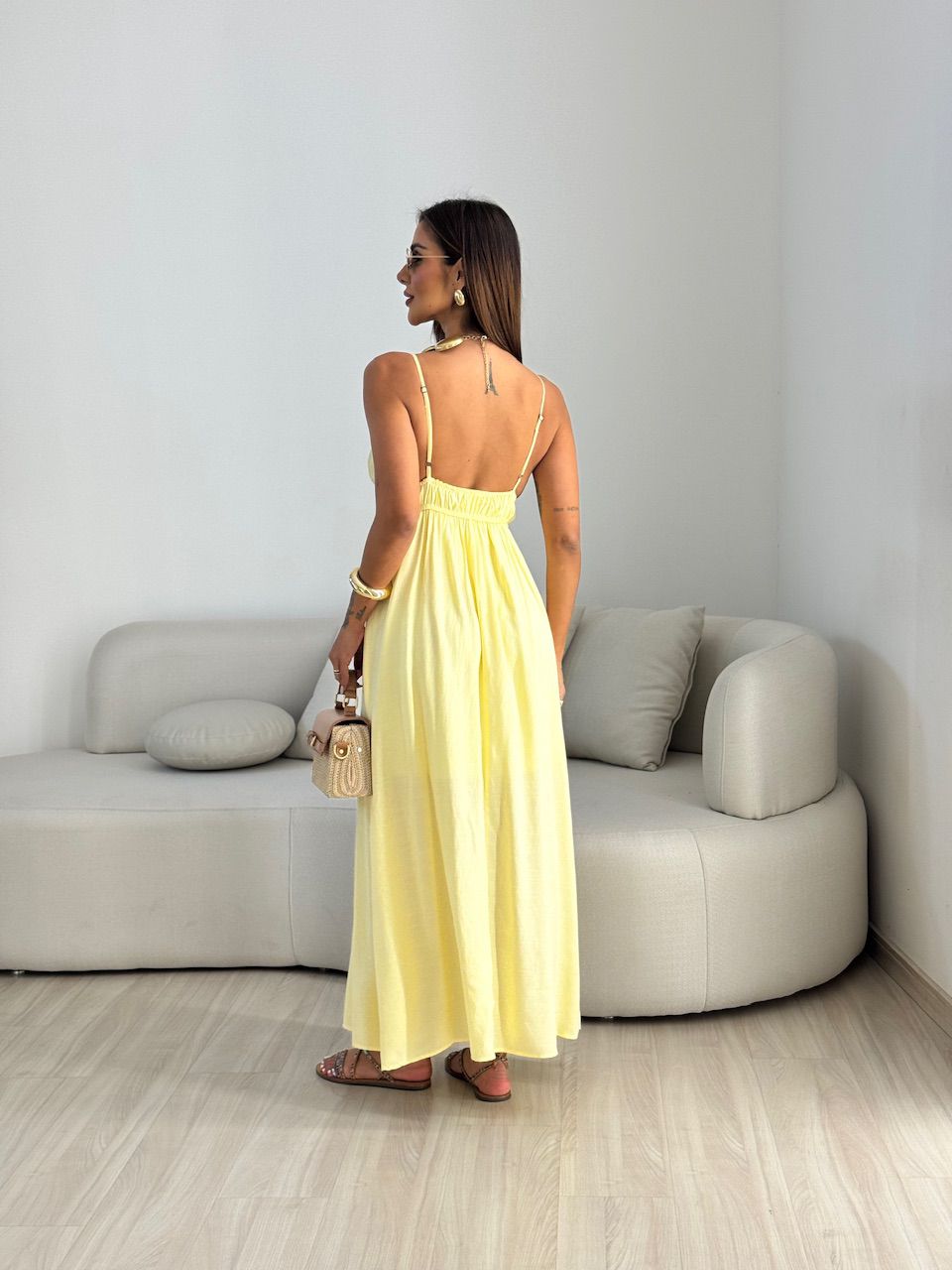VESTIDO AYLA LONGUETE YELLOW BUTTER
