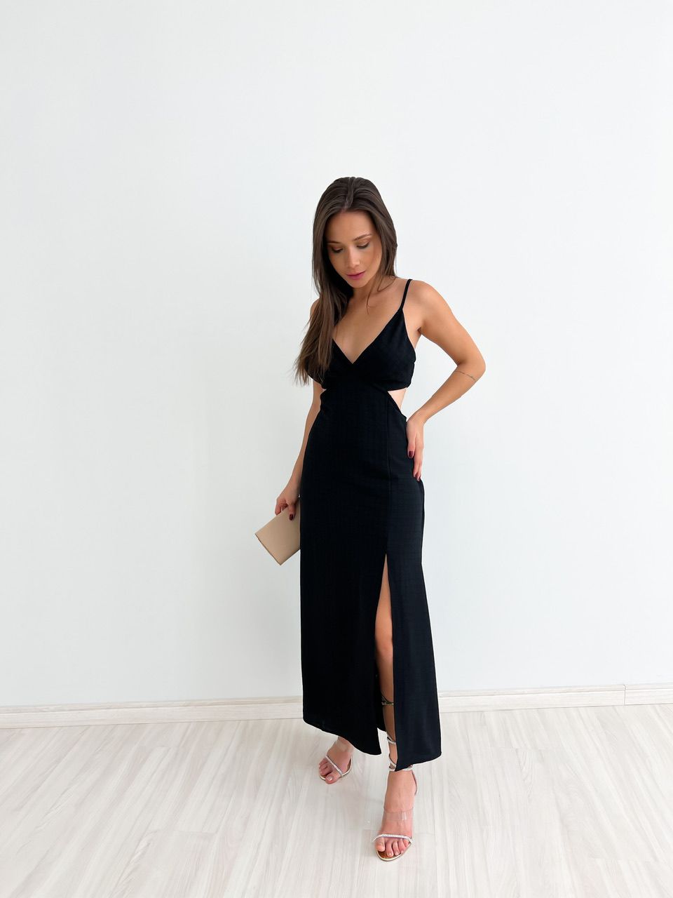 VESTIDO ESTER ALCINHA PRETO