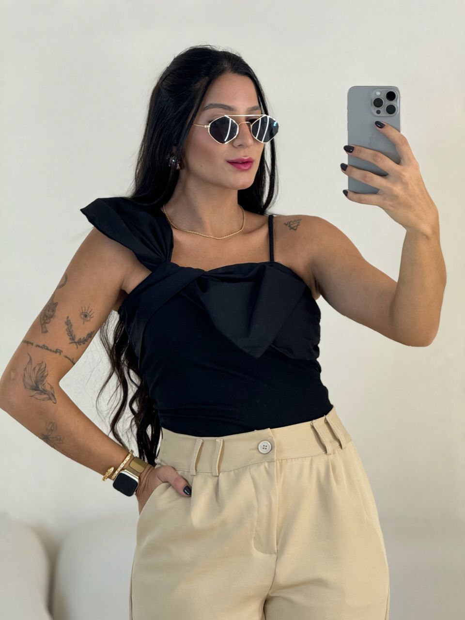 BODY LAÇO PRETO - 0056680032 - CAROLLA FERRARO