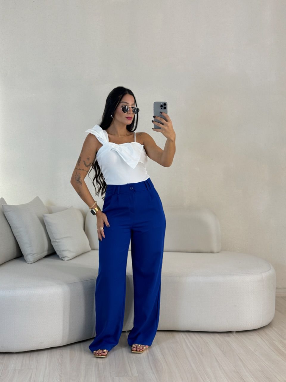 CALÇA ALINE PANTALONA AZUL