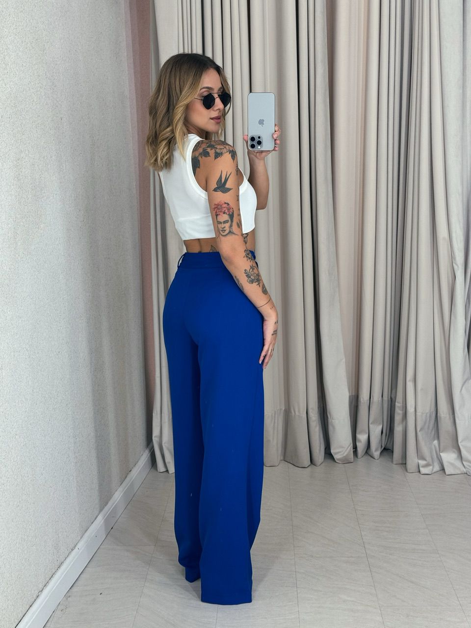 CALÇA ALINE PANTALONA AZUL