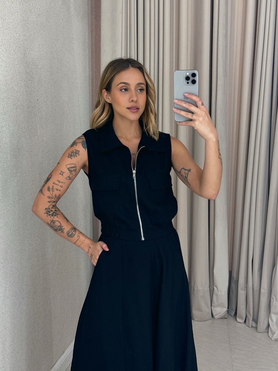 CONJUNTO ÁGATA SAIA PRETO