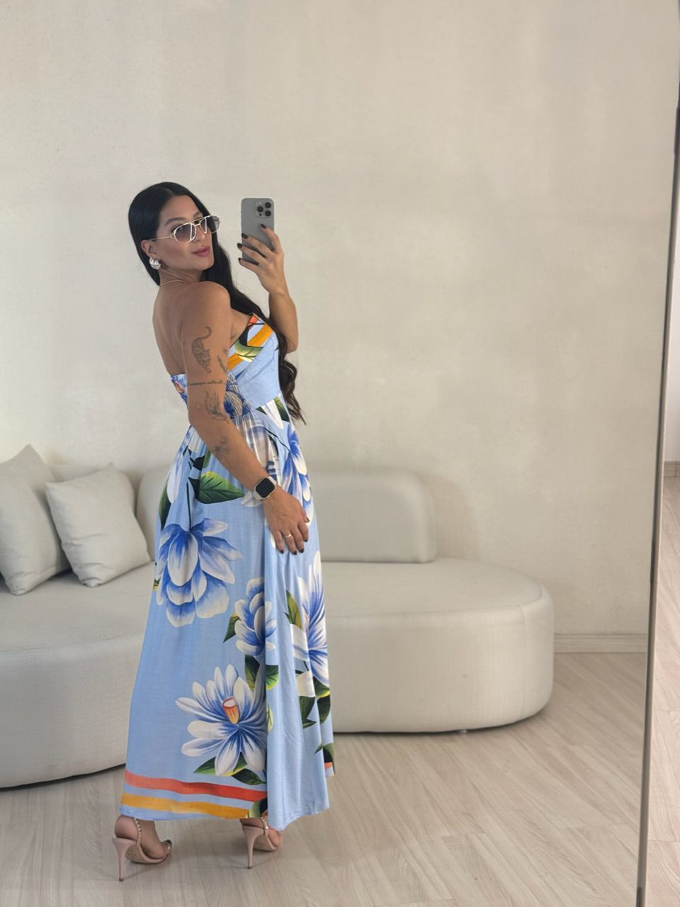 VESTIDO PETÚNIA TOMARA QUE CAIA AZUL