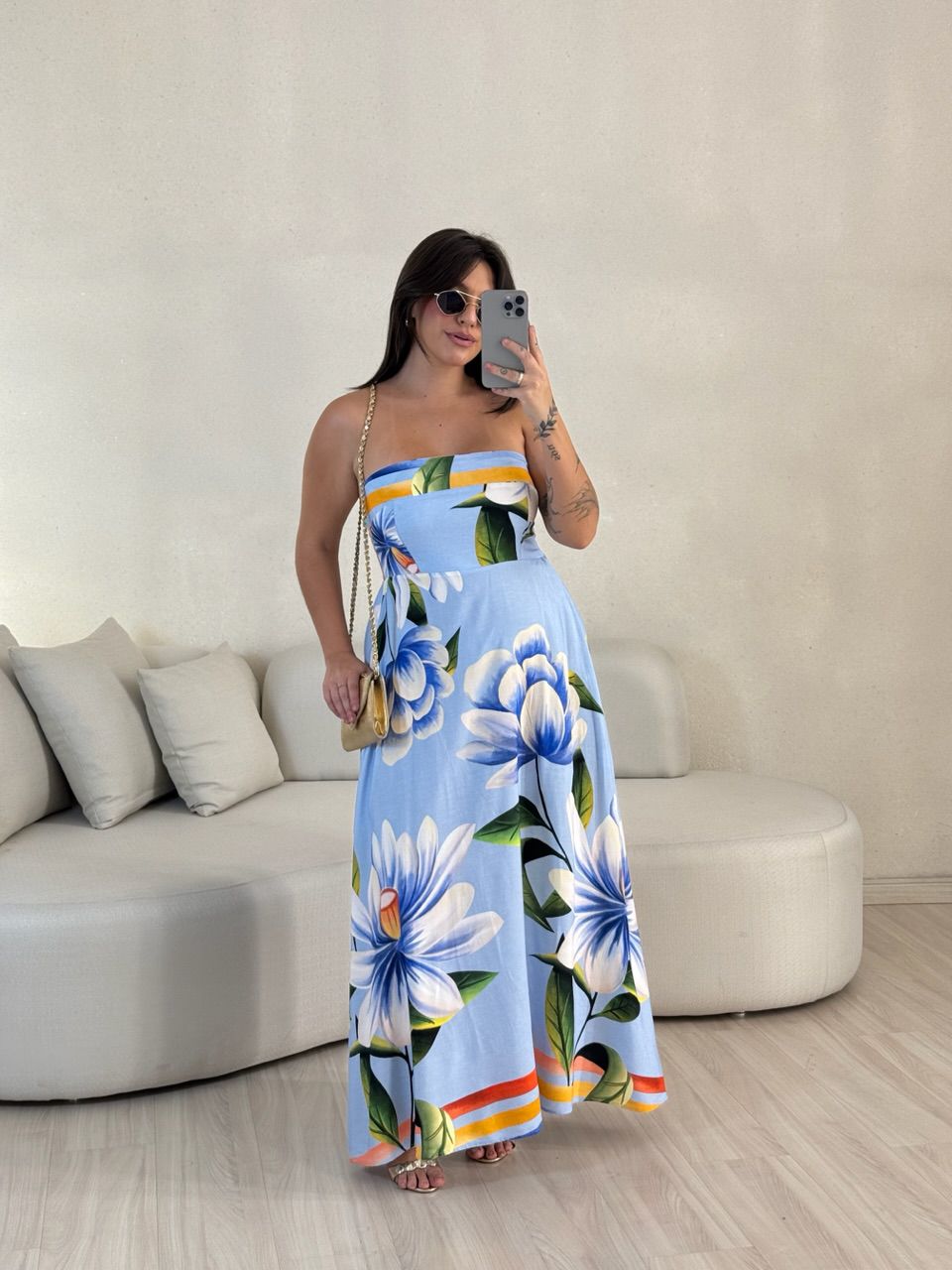 VESTIDO PETÚNIA TOMARA QUE CAIA AZUL