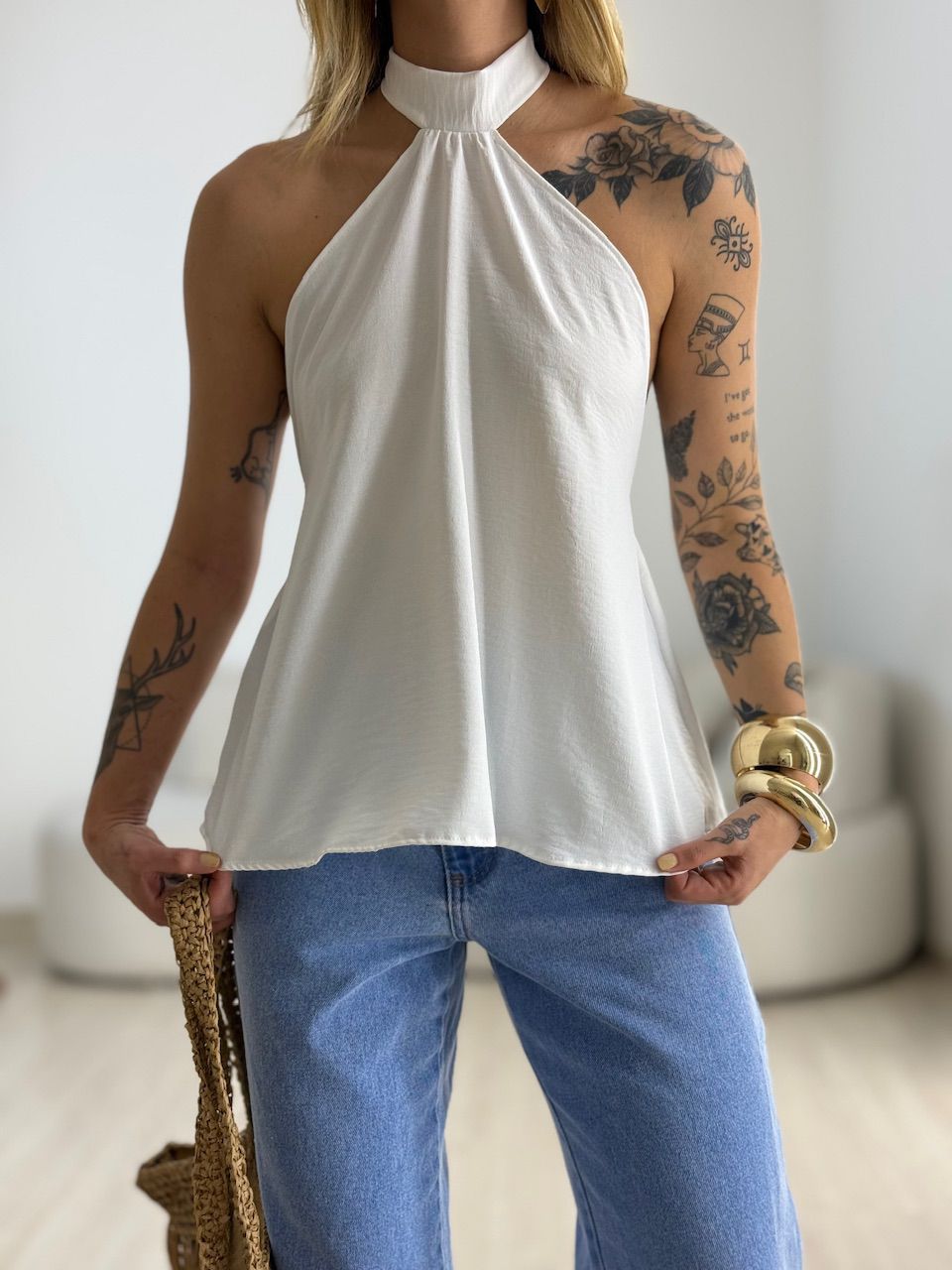 BLUSA ANA CLAUDIA CF FRENTE ÚNICA BRANCA