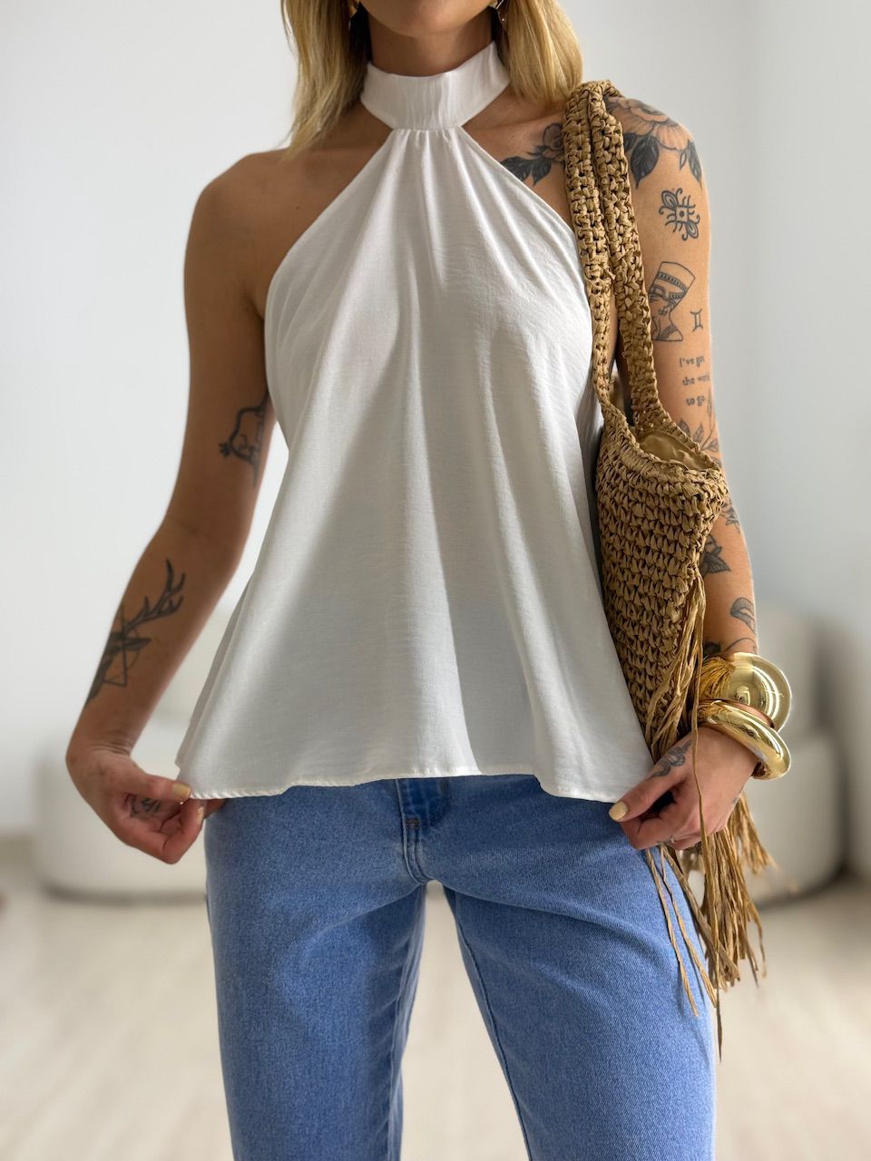 BLUSA ANA CLAUDIA CF FRENTE ÚNICA BRANCA