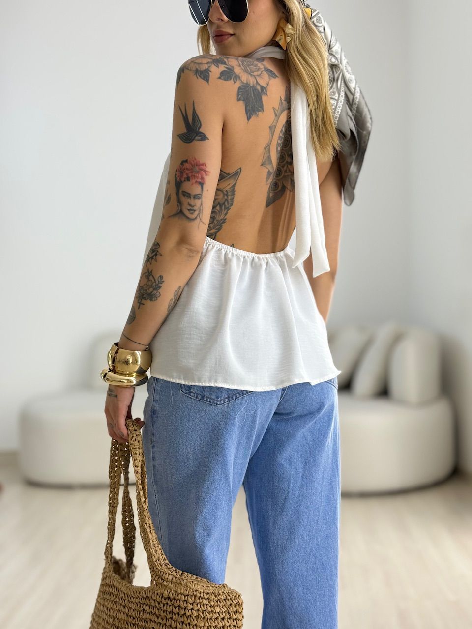 BLUSA ANA CLAUDIA CF FRENTE ÚNICA BRANCA