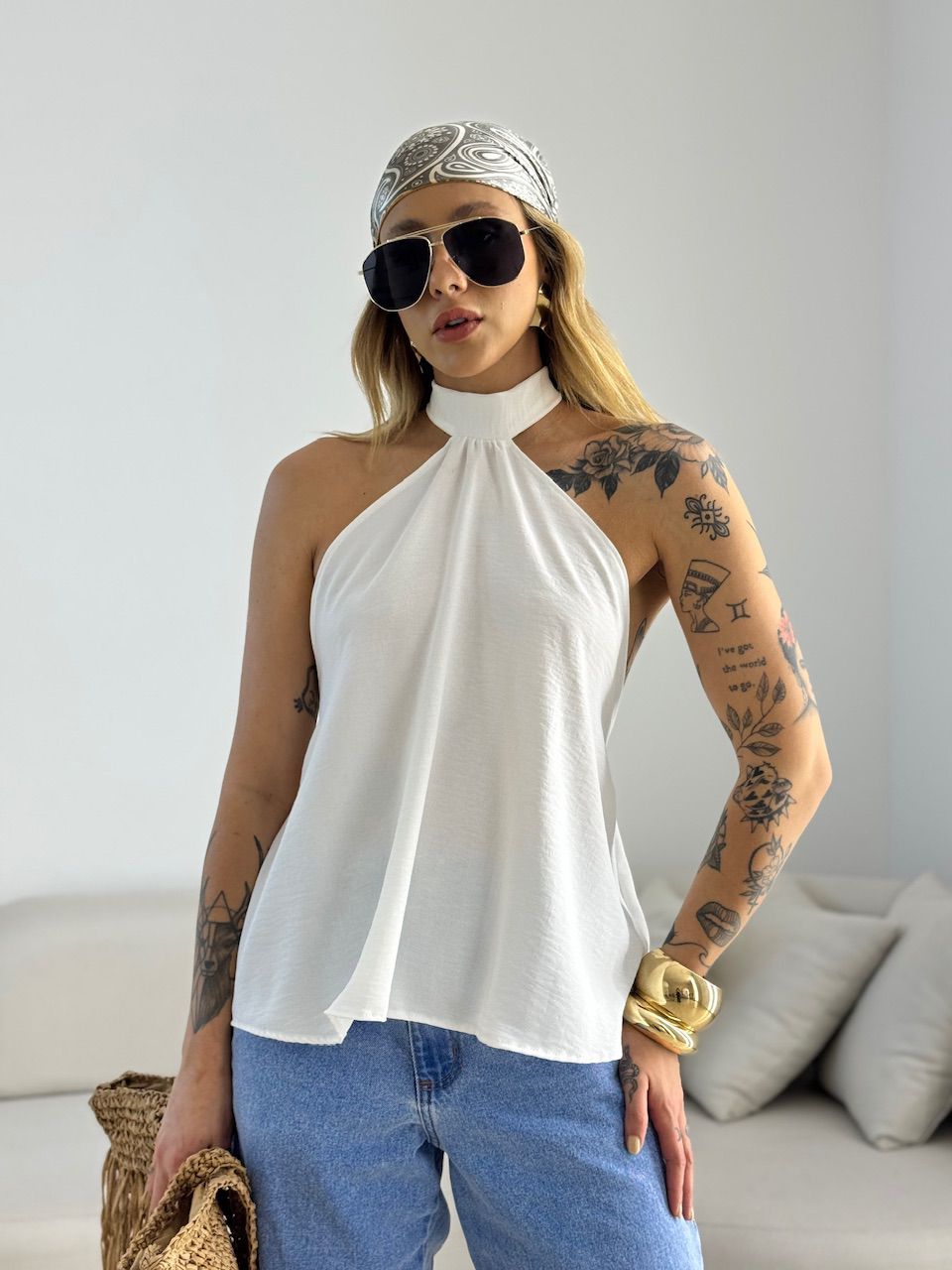 BLUSA ANA CLAUDIA CF FRENTE ÚNICA BRANCA