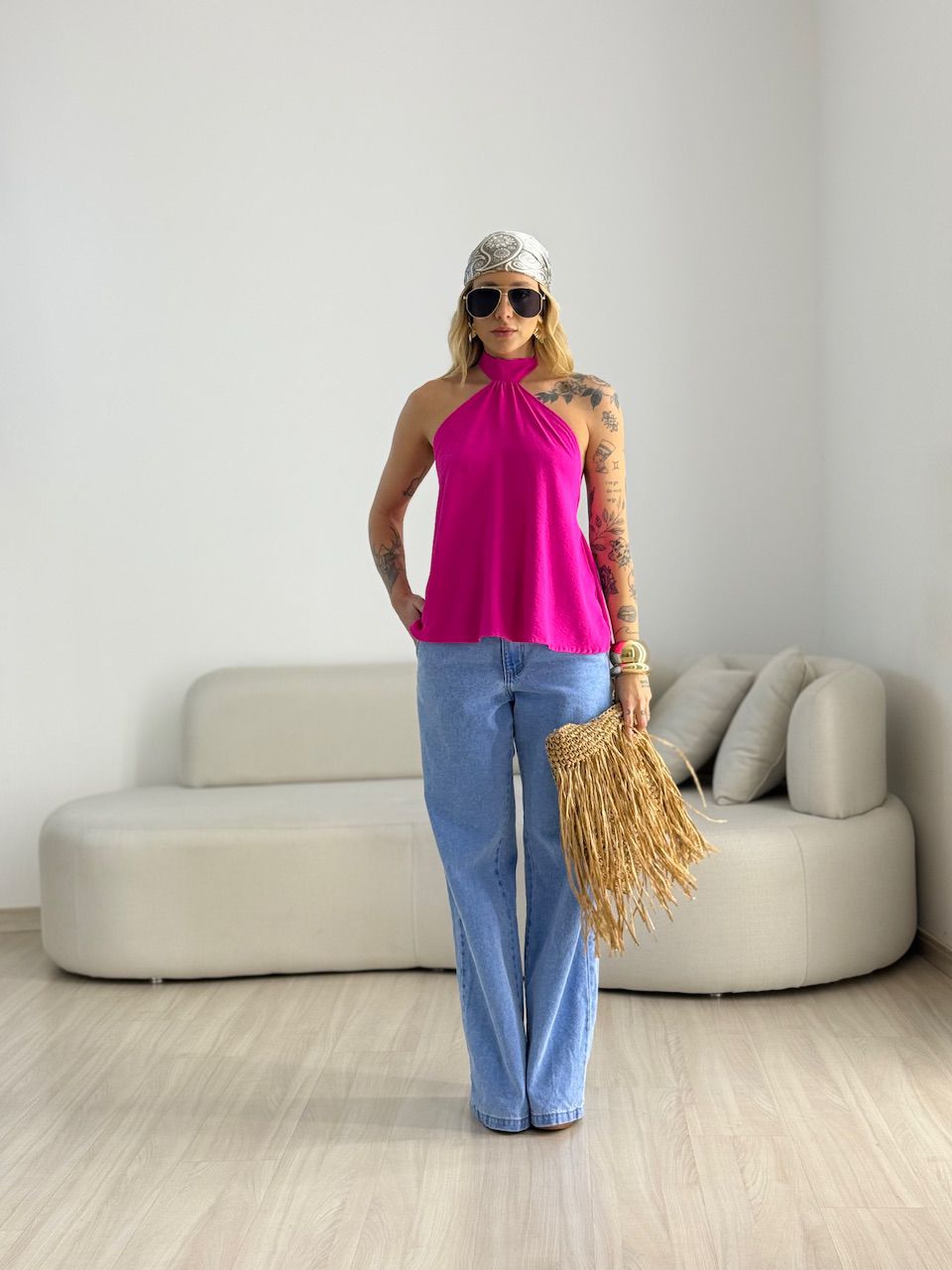 BLUSA ANA CLAUDIA CF FRENTE ÚNICA PINK