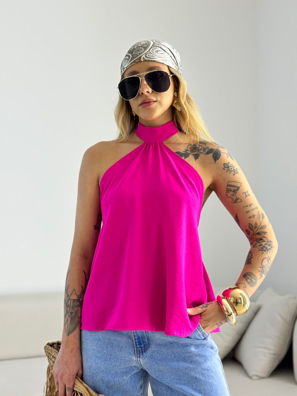 BLUSA ANA CLAUDIA CF FRENTE ÚNICA PINK - 006980029... - CAROLLA FERRARO