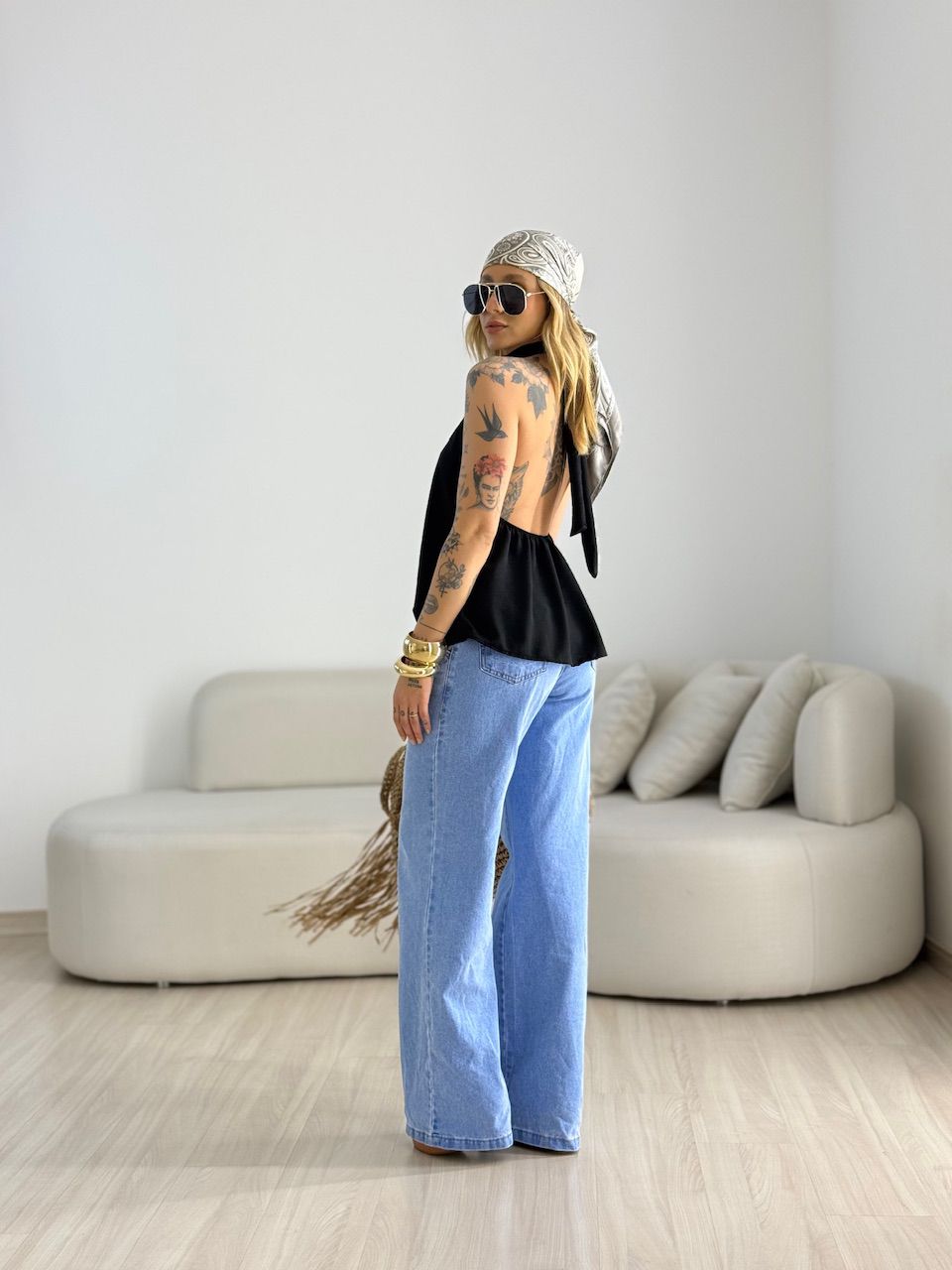 BLUSA ANA CLAUDIA CF FRENTE ÚNICA PRETA