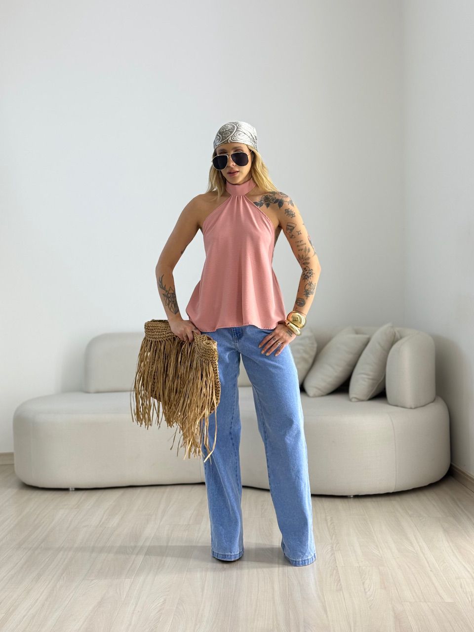 BLUSA ANA CLAUDIA CF FRENTE ÚNICA ROSÊ