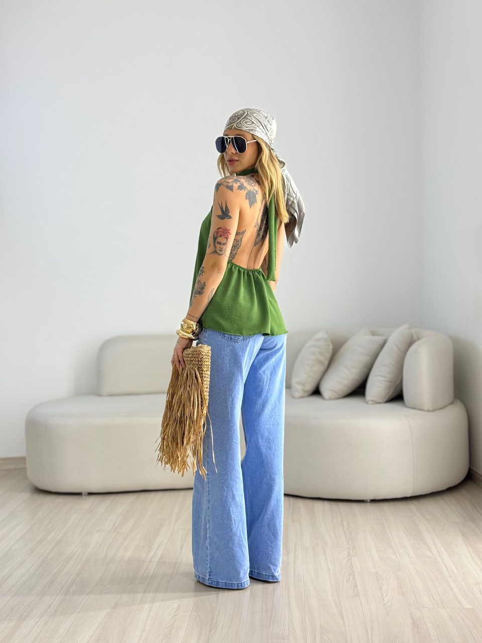 BLUSA ANA CLAUDIA CF FRENTE ÚNICA VERDE