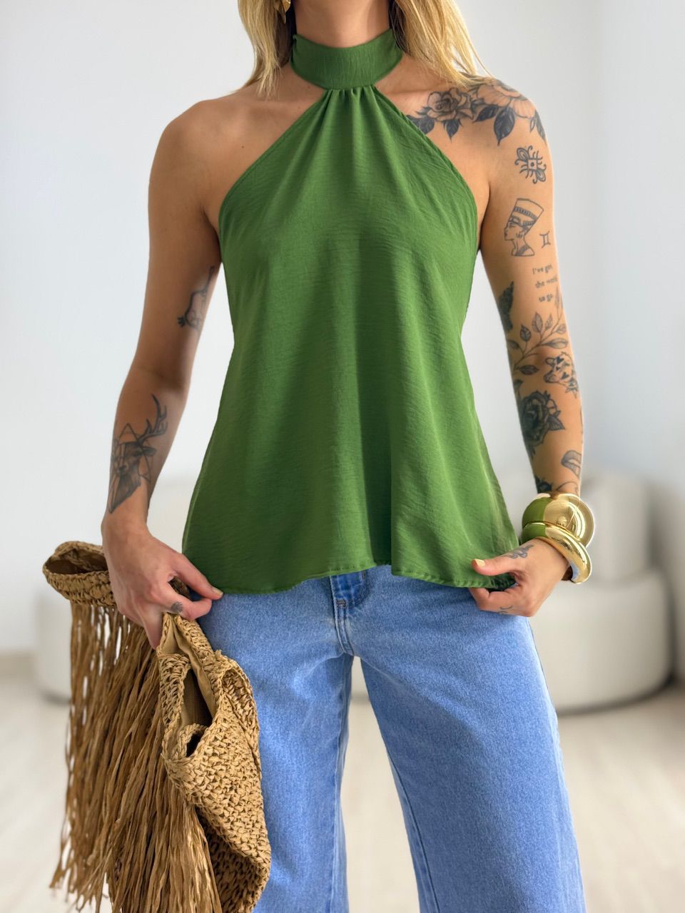 BLUSA ANA CLAUDIA CF FRENTE ÚNICA VERDE