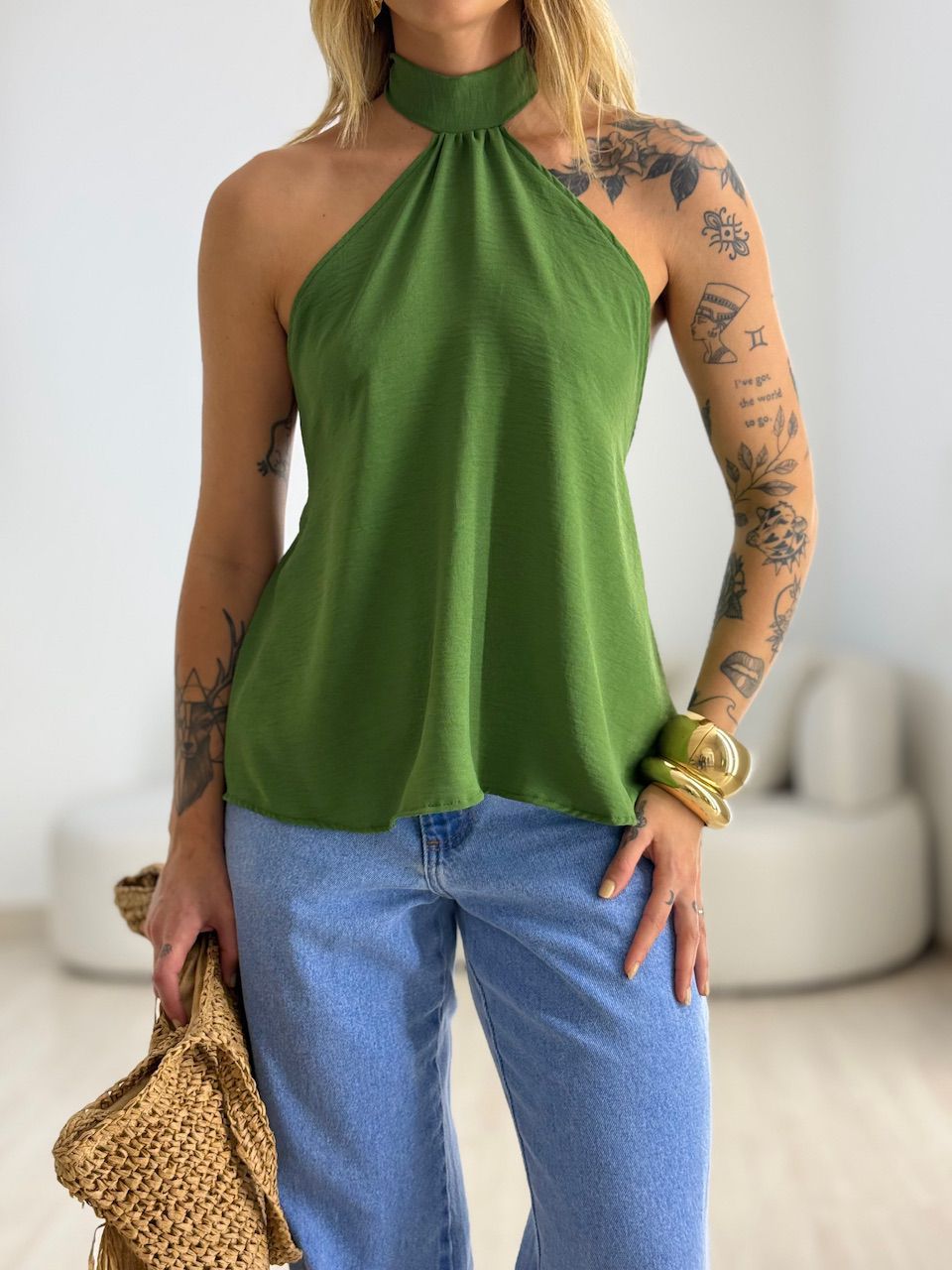 BLUSA ANA CLAUDIA CF FRENTE ÚNICA VERDE