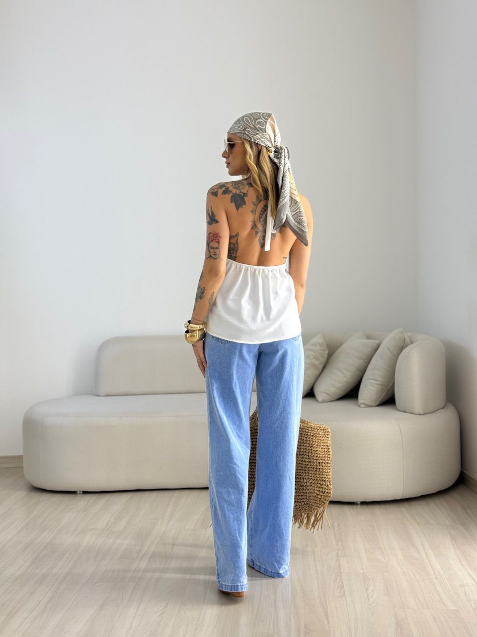 BLUSA CAROLINA CF GOTA branca