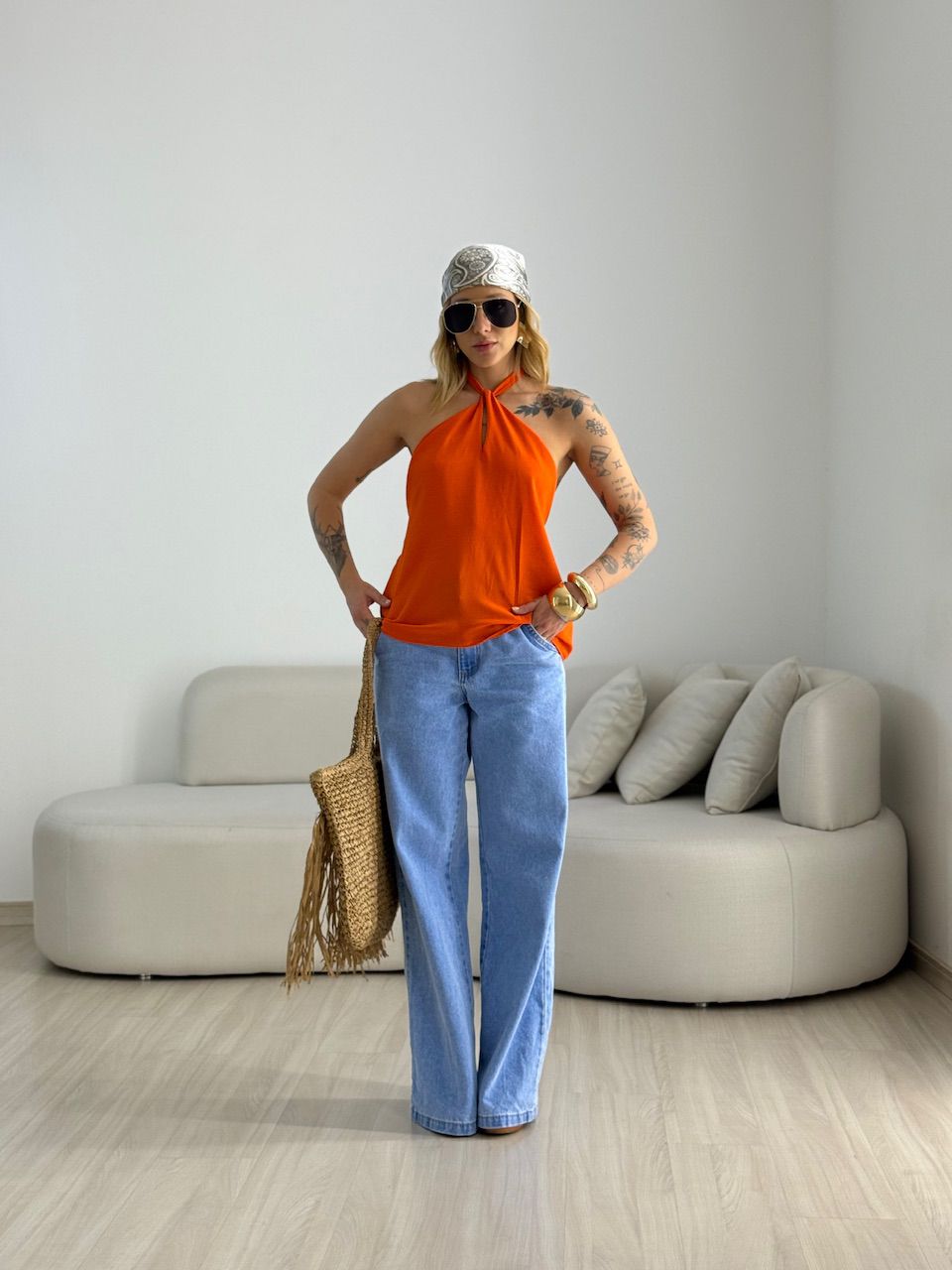 BLUSA CAROLINA CF GOTA Laranja